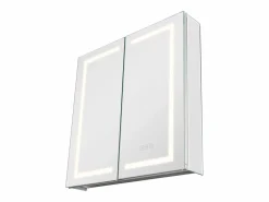 Armario de Pared para Baño SucceBuy Armario de Tocador con Espejo HD y LED de 3 Colores con Intensidad Variable, Función de Desempañado con Memoria, 65 x 65 cm Mueble De Pared Para Baño