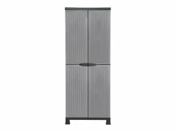 Online THINIA HOME Armario de Resina Exterior con Escobero y 4 Baldas 171x68x39cm Gris