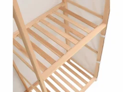 Armario de ropa de 3 niveles 110x40x170 cm ES650217