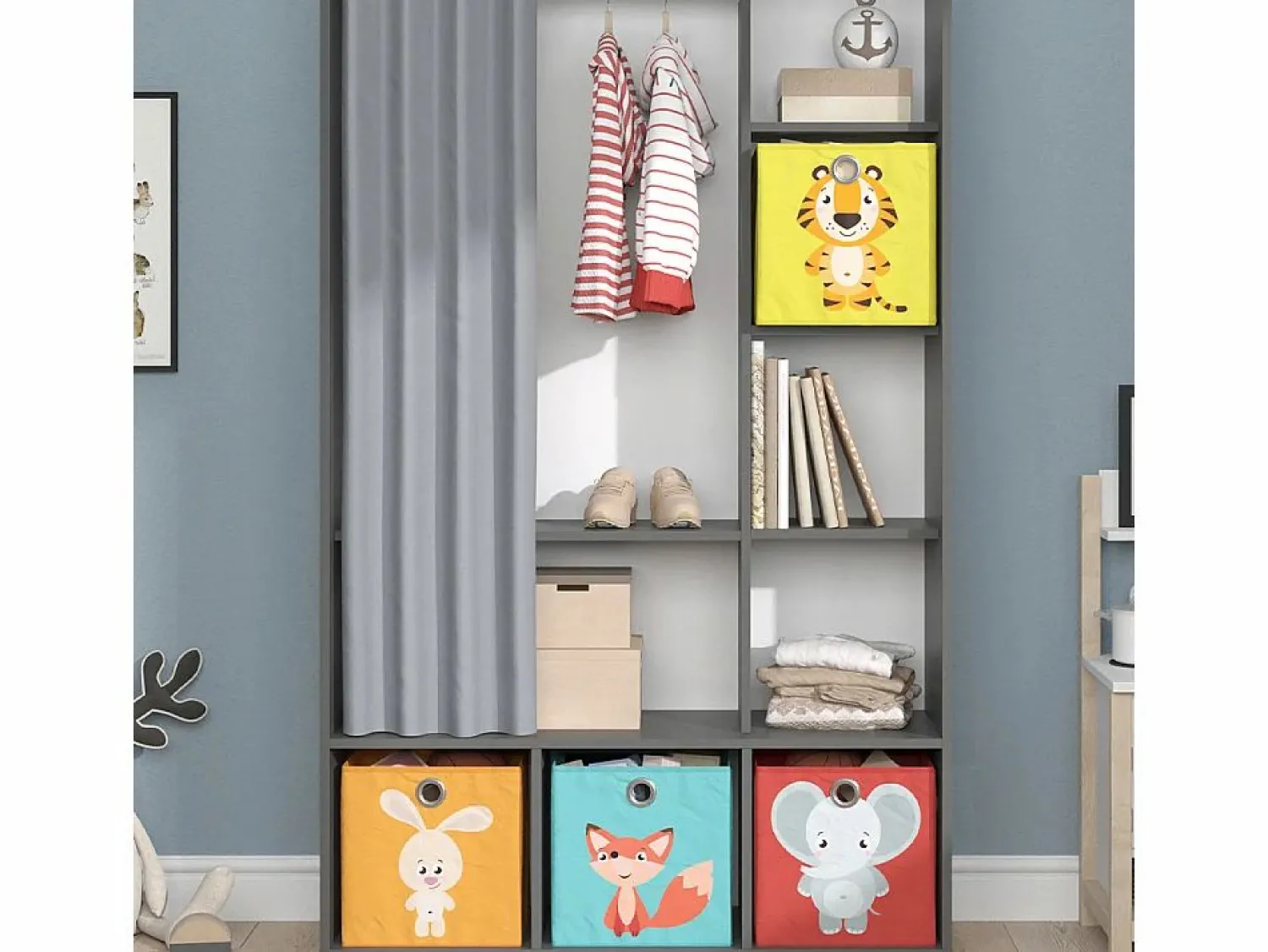 Vicco Armario de ropa para niños 105.8x38x178.1 luigi