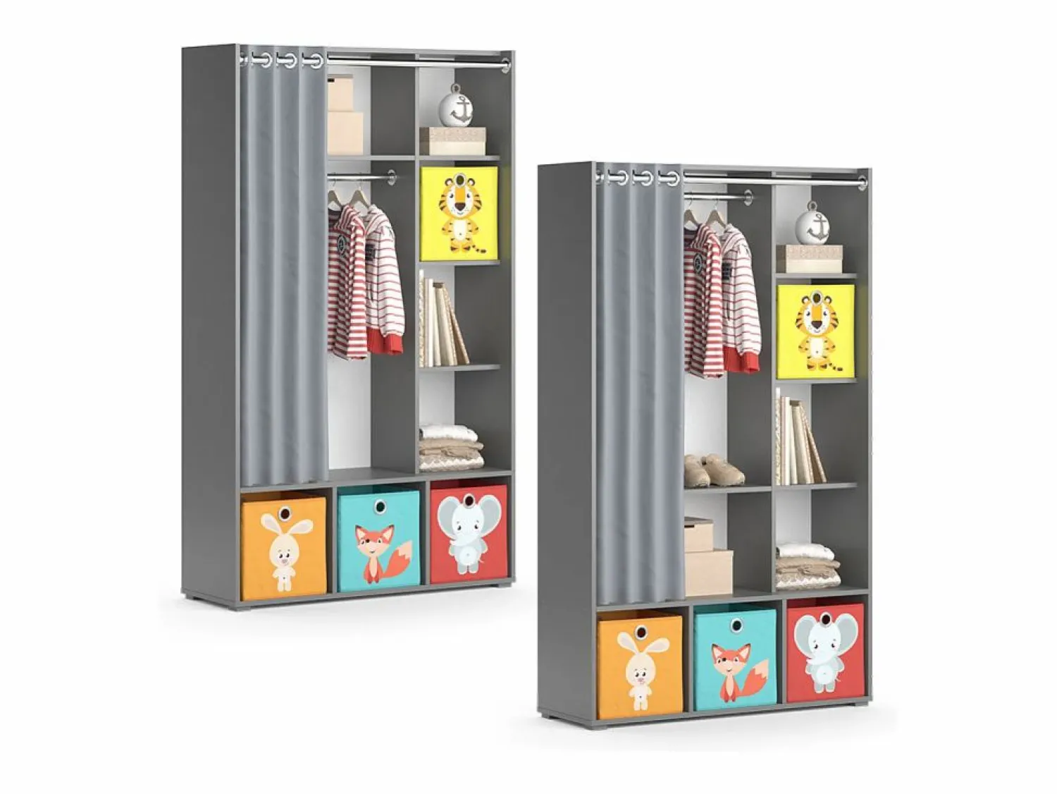 Vicco Armario de ropa para niños 105.8x38x178.1 luigi
