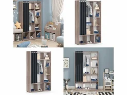 Best Vicco Armario de ropa para niños sonoma 105.8x38x178.1 luigi Color natural claro