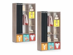 Outlet Armario de ropa para niños sonoma 105.8x38x178.1 luigi Muebles Niño