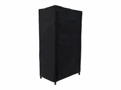 Clearance Armario de tela con cremallera negro 148x70x45 cm Mueble Perchero