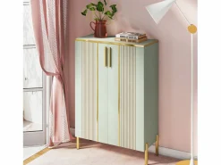Clearance Armario de zapatos con 2 puertas, 70 x 35 x 100 cm, con 6 niveles y estantes ajustables, para 22 pares de zapatos Zapatero|Mueble De Almacenaje