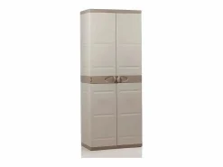 Online Armario escobero Titanium ext. 2 puertas , 4 estantes 70x176x41 cm Beige