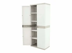 Online Armario escobero Titanium ext. 2 puertas , 4 estantes 70x176x41 cm Beige