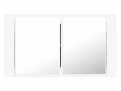 vidaxl Armario espejo de baño con luz LED acrílico 80x12x45 cm