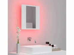 Armario espejo de baño con luz LED acrílico 40x12x45 cm ES265180
