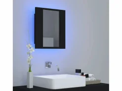 Outlet Armario espejo de baño con luz LED acrílico 40x12x45 cm ES874120 Mueble De Pared Para Baño