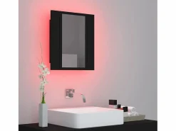 Outlet Armario espejo de baño con luz LED acrílico 40x12x45 cm ES874120 Mueble De Pared Para Baño