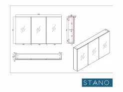 STANO Armario espejo FORTINA ancho 120 cm
