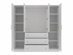 Online Armario esquinero 6 puertas y 3 cajones L311 cm en color - LIZANDRO Armario