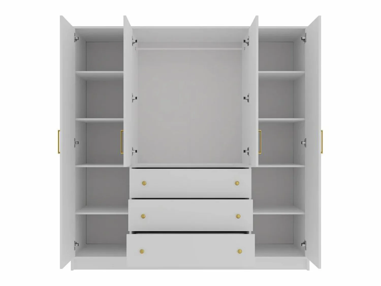 Online Armario esquinero 6 puertas y 3 cajones L311 cm en color - LIZANDRO Armario