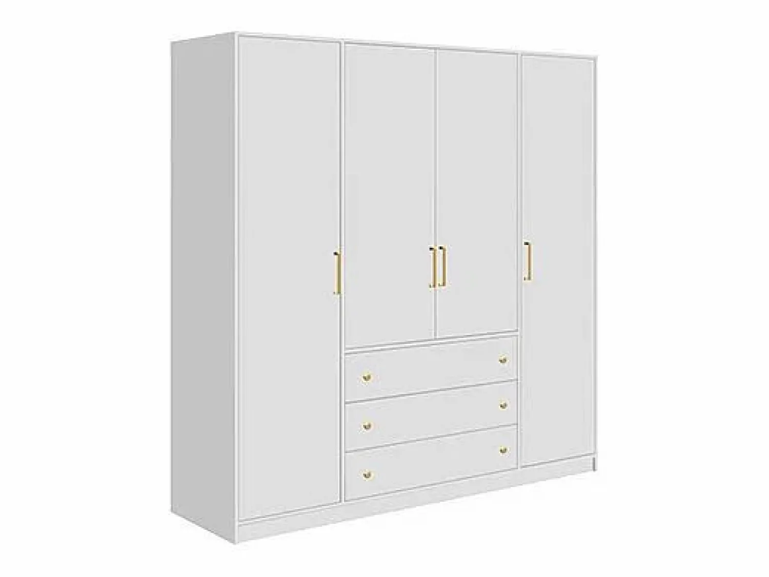 Online Armario esquinero 6 puertas y 3 cajones L311 cm en color - LIZANDRO Armario