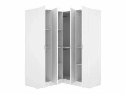 Armario esquinero Essen 4 puertas batientes 184x133x131 cm Armario