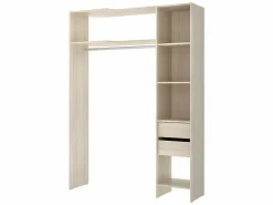 Sale Vente-unique Armario esquinero extensible W164/214 cm Roble y gris GONTRAN Color natural claro