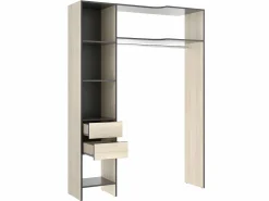 Best Armario esquinero extensible An. 164/214 cm Roble y antracita GONTRAN Armario Abierto, Vestidor
