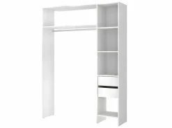 Vente-unique Armario esquinero extensible W164/214 cm y gris GONTRAN