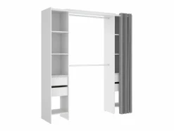 Vente-unique Armario extensible con cortina, ancho 110/178 cm, en color - LONAZA