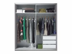 Outlet Armario grande 4 puertas dormitorio 180x200x52 cm Blanco