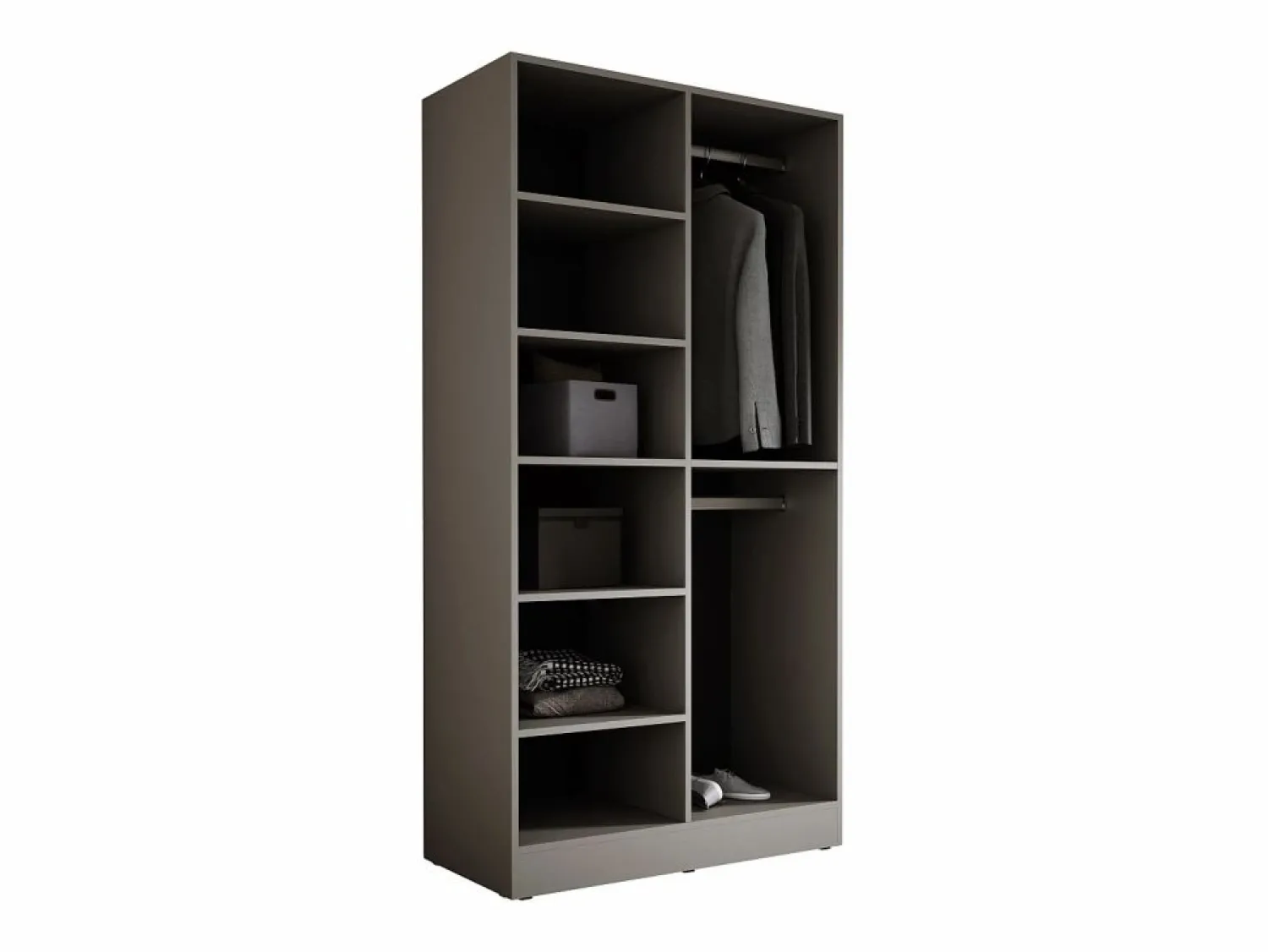New Armario: Gris Platino / Vidrio Antisol, 100 x 200 x 51 cm Armario Abierto, Vestidor