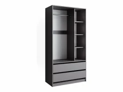 Vicco Armario infantil antracita 100x50x200 elmo