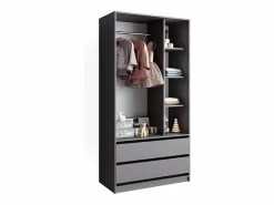 Vicco Armario infantil antracita 100x50x200 elmo