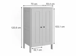 Online Vicco Armario infantil 70x53.4x120.6 ajaton Blanco
