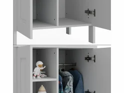Online Vicco Armario infantil 70x53.4x120.6 ajaton Blanco