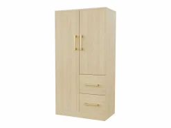 Best Hauss Spole Armario infantil con 2 cajones y 2 puertas - Madera - Color natural Color natural claro