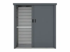New Vente-unique Armario jardín acero galvanizado gris Medidas Ancho 120 x Prof. 80 x Alt. 131 cm - REIVAX Gris antracita