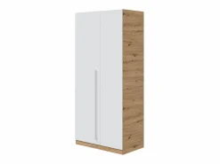 Clearance Armario juvenil Ambient - Roble Nodi y Blanco Artik Armario