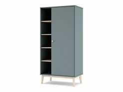 Discount duehome Armario juvenil Misty Breeze Verde Salvia - Oak Soft Gris
