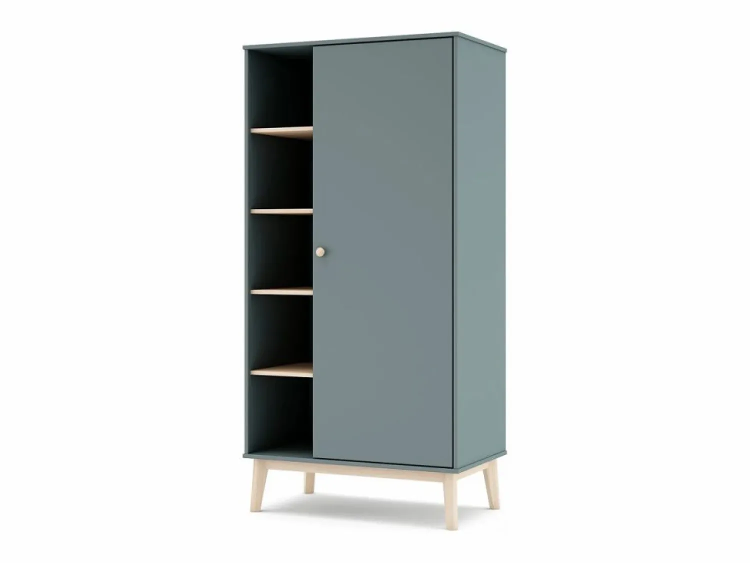 Discount duehome Armario juvenil Misty Breeze Verde Salvia - Oak Soft Gris