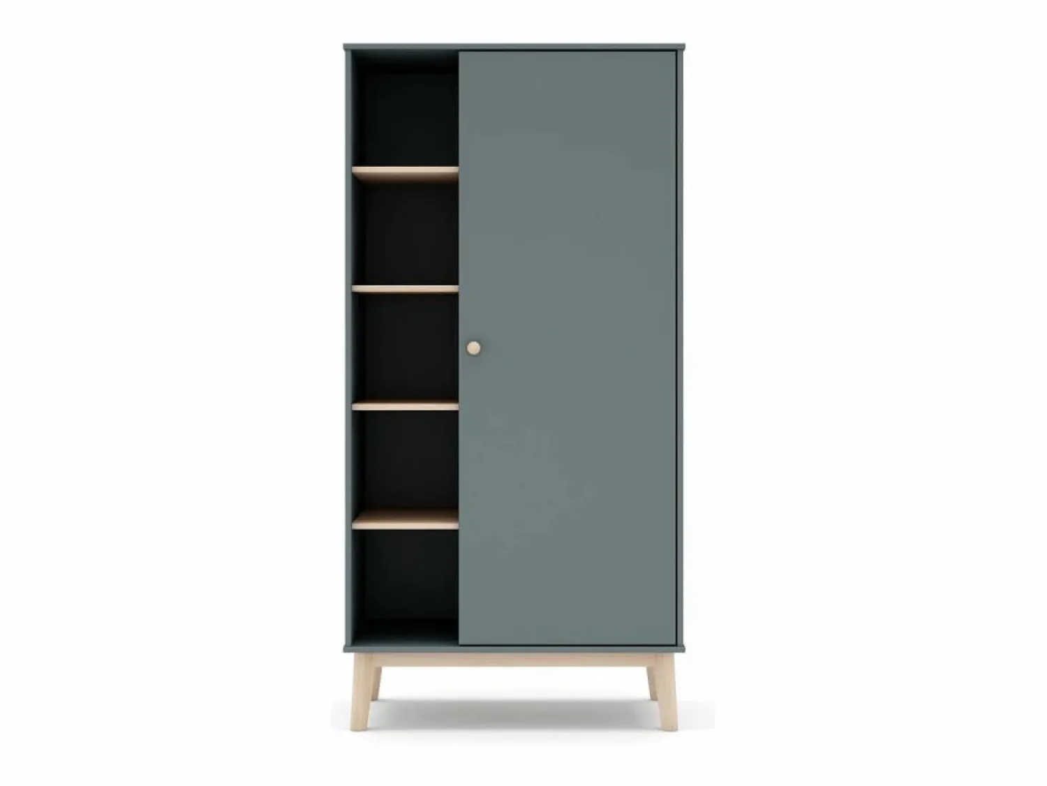Discount duehome Armario juvenil Misty Breeze Verde Salvia - Oak Soft Gris