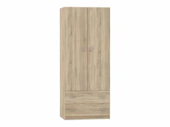 Armario Juvenil Turín 2 Blanco Brillo o Roble Cambrian 74x180 cm