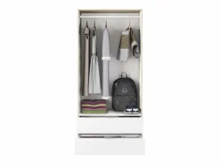 Armario Juvenil/Infantil Luca 2 puertas Roble Artesano/Blanco Mate 82x52x180 cm