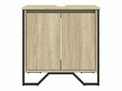 vidaxl Armario lavabo baño madera ingeniería roble Sonoma 60x35x60 cm Marru00f3n