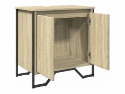 vidaxl Armario lavabo baño madera ingeniería roble Sonoma 60x35x60 cm Marru00f3n