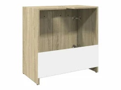Outlet vidaxl Armario lavabo baño madera ingeniería roble Sonoma 60x33x60 cm Marru00f3n