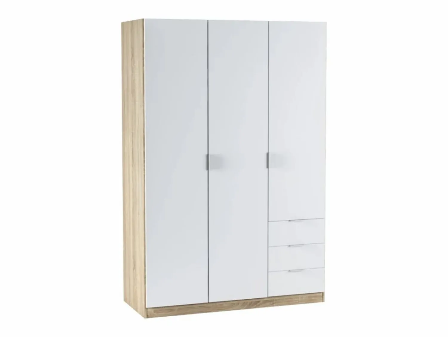 Online Armario LC 3 puertas + 3 cajones roble/blanco 180x121x52 cm Muebles Niño|Armario
