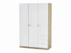 Online Armario LC 3 puertas + 3 cajones roble/blanco 180x121x52 cm Muebles Niño|Armario