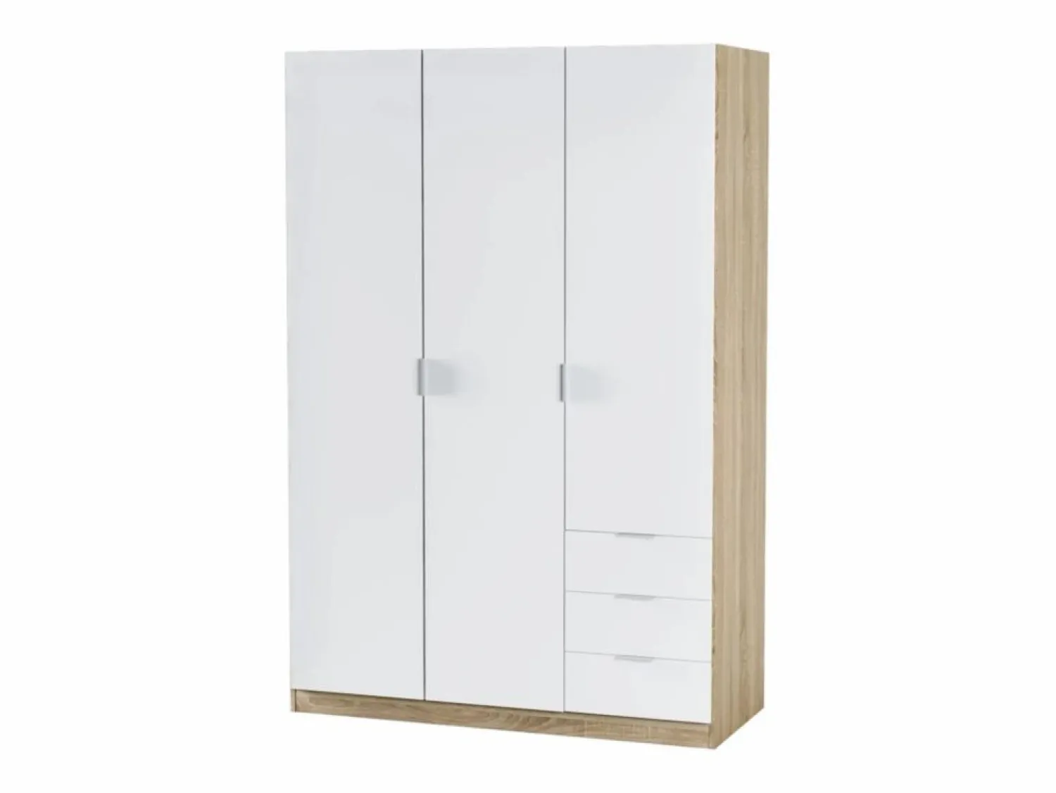 Online Armario LC 3 puertas + 3 cajones roble/blanco 180x121x52 cm Muebles Niño|Armario