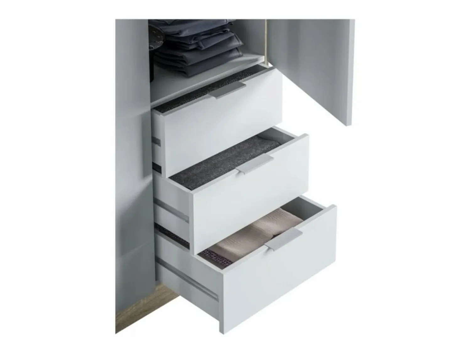 Online Armario LC 3 puertas + 3 cajones roble/blanco 180x121x52 cm Muebles Niño|Armario