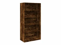Clearance Armario madera contrachapada color roble ahumado 100x50x200 cm ES660985 Marru00f3n
