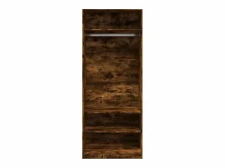 Online Armario madera de ingeniería color roble ahumado 80x50x200 cm ES287701 Armario Abierto, Vestidor