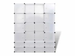 Armario modular con 18 compartimentos 37x146x180,5 cm ES593082