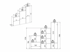Outlet Armario modular con 1 espejo y 3 puertas - TELEZA Armario De Entrada