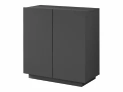 New Armario multiusos Easy con 2 puertas, color antracita mate, 79,20 x 38 x 86 cm Armario Oficina